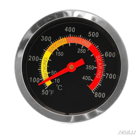 Termómetro de parrila ahumadora de acero inoxidable para barbacoa, medidor de temperatura de 50-800 grados Fahrenheit 10-2015-2022 grados Celsius ► Foto 1/6