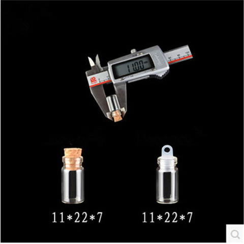 Mini vaso de ml con colgante para botellas, tapón de corcho o plástico, decoración de botellas pequeñas, frascos de frascos artesanales, 100 Uds., envío gratis ► Foto 1/1