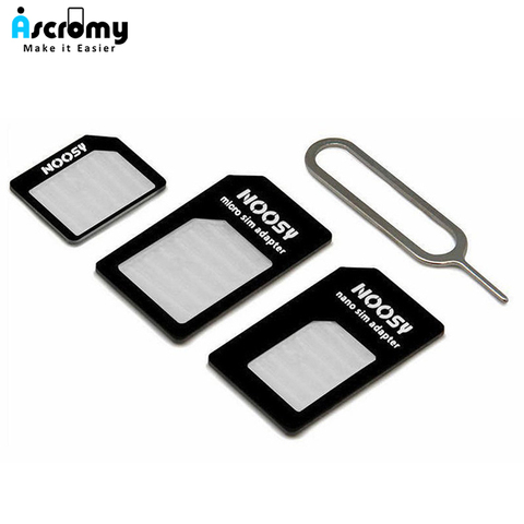 Micro Nano adaptador de tarjeta SIM Kit de conector para iPhone 6 7 plus 5S Huawei P8 lite P9 Xiaomi Redmi Note 4 Pro 3S 3 Mi5 sims titular ► Foto 1/6