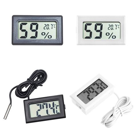 Mini LCD Digital para interiores Sensor de temperatura práctico termómetro con medidor de humedad higrómetro ► Foto 1/6