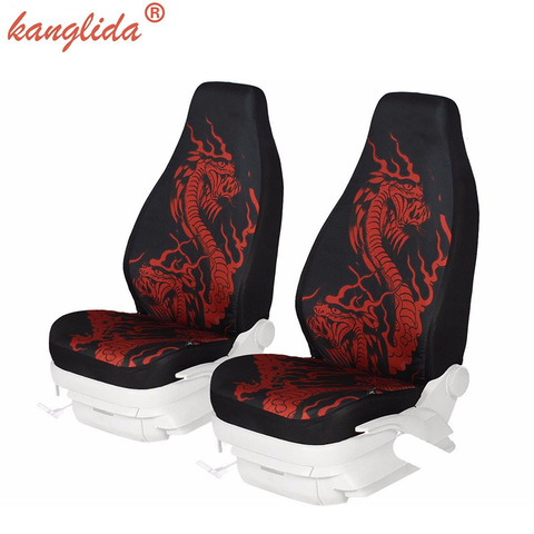 KANGLIDA-Fundas de asiento de coche de dibujos animados de dragón, Protector de cojín, compatible con la mayoría de los asientos de coche, Airbag Universal, Color rojo, 1 ud. ► Foto 1/1