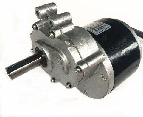 Motor de cepillo de baja velocidad de 250w 24v 75rpm/120rpm, eje más largo de 44mm, diámetro del eje 17mm, silla de rueda motor cepillado de engranaje de cc usado ► Foto 1/1