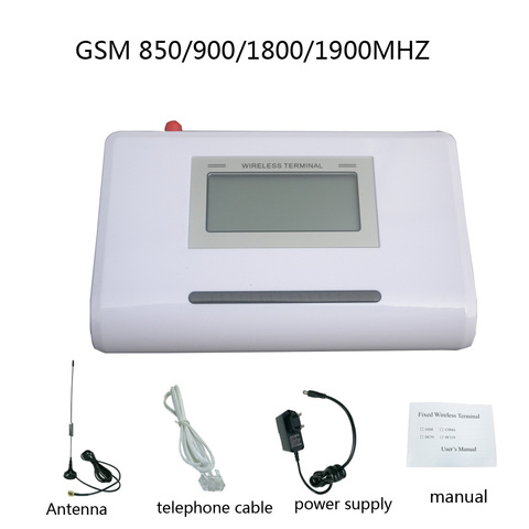 GSM 850/900/1800/1900MHZ terminal fijo inalámbrico con pantalla LCD apoyo sistema de alarma voz estable de la señal ► Foto 1/4