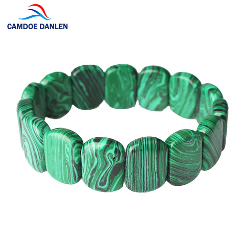 CAMDOE DANLEN-pulsera clásica de malaquita con piedra Bian para hombre y mujer, joyería para curación del poder, venta al por mayor ► Foto 1/6