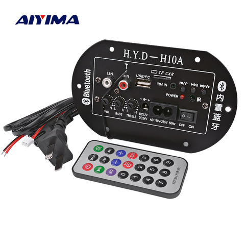 AIYIMA amplificadores tarjeta de Audio Amplificador placa amplificadora para Subwoofer construido en Bluetooth FM Radio 220V 12V 24V IC Digital del tubo ► Foto 1/6