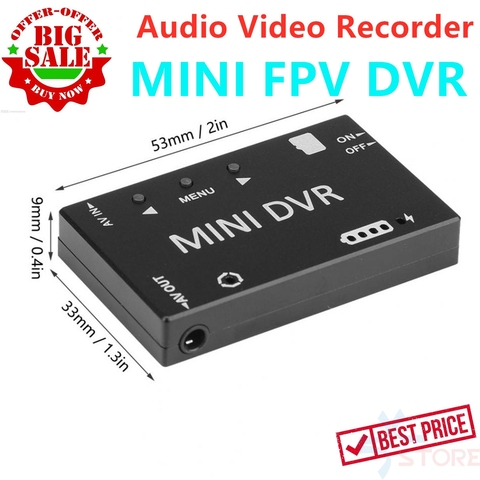 Mini módulo FPV DVR NTSC/PAL conmutable con batería integrada, vídeo, Audio, grabadora FPV para modelos de radio control, Drone FPV de carreras ► Foto 1/6