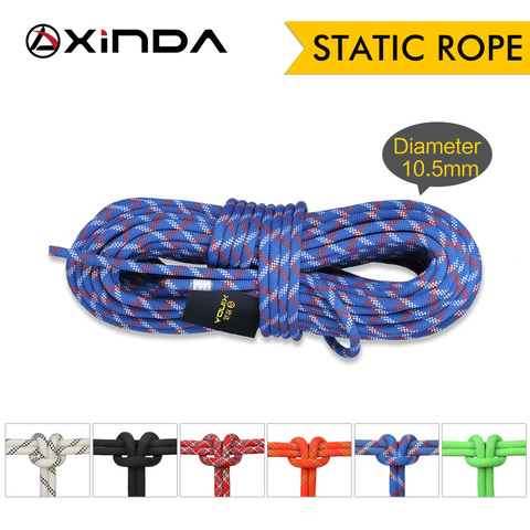 XINDA-Cuerda de escalada en roca para acampar, cuerda estática de 10,5mm de diámetro, cordón de alta resistencia, equipo de escalada de seguridad, supervivencia ► Foto 1/6