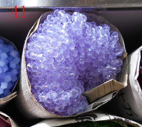 FLTMRH-abalorios de cristal de Austria, cuentas espaciador suelto de Color púrpura y agua, 4mm, bicono, 110 Uds. ► Foto 1/6