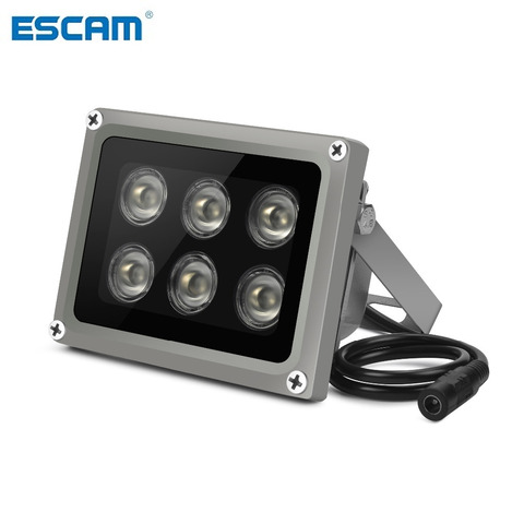 ESCAM-Conjunto de luces Led IR para exteriores, lámpara iluminador infrarrojos, IP65, impermeable, visión nocturna, cámara CCTV, 90-60-45 grados, 6 uds. ► Foto 1/6