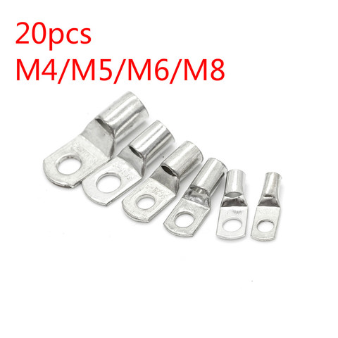 20 piezas SC6-5/6 M4/M5/M6/M8 cobre estañado con orificio para perno Cable terminales de batería ► Foto 1/6