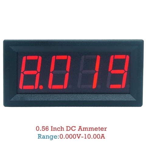 0-9.999A (10A) 4 dígitos poco amperímetro metro del panel actual de 0,56 pulgadas LED rojo ► Foto 1/1