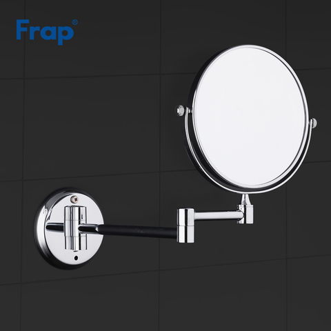 FRAP-Espejos de baño modernos, accesorios de baño cromados de aumento con brazo extensible montado en la pared ► Foto 1/6