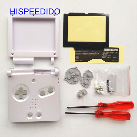 HISPEEDIDO conjunto completo de la cubierta de la carcasa Repairt partes para Nintendo GBA SP caso Gameboy Advance carcasa SP destornillador botones ► Foto 1/6