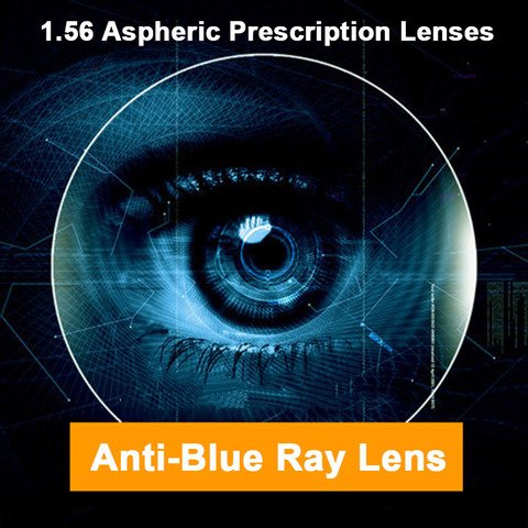 1,56-azul Ray sola visión, los hombres y las mujeres lentes de prescripción de corrección de la visión con lentes para dispositivos digitales ► Foto 1/6