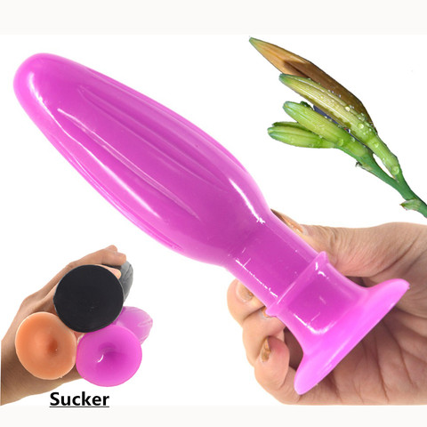 Chgd promoción enchufe anal ventosa Butt plug dildo juguetes sexuales para las mujeres lesbianas juguete coquetear masturbación tienda del sexo anal consolador ► Foto 1/6