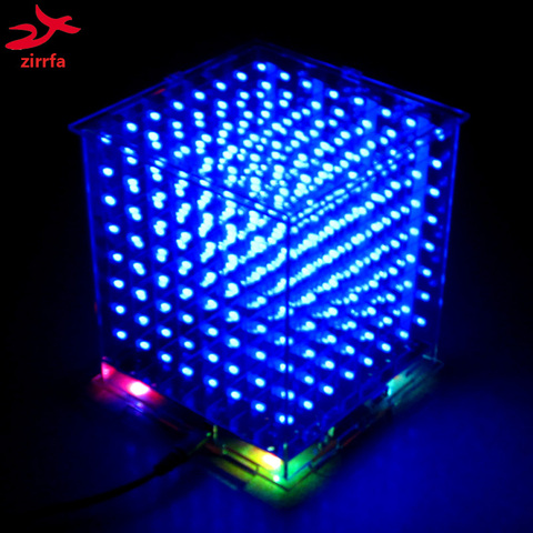 Mini luz led electrónica 3D 8S 8x8x8, kit diy para regalo de Navidad/regalo de Año Nuevo, gran oferta ► Foto 1/6