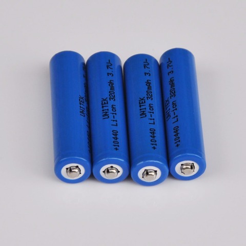 Batería de iones de litio recargable para linterna LED, 3,7 V, 10440 ICR10440, 320mah, tamaño AAA, 4 Uds. ► Foto 1/1