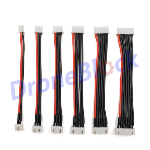 5 uds/lote 1s-6s LiPo batería carga de línea extendida/cable/conector 22AWG 100mm JST-XH equilibrador cable de silicona 2S 3S 4S 5S ► Foto 1/2