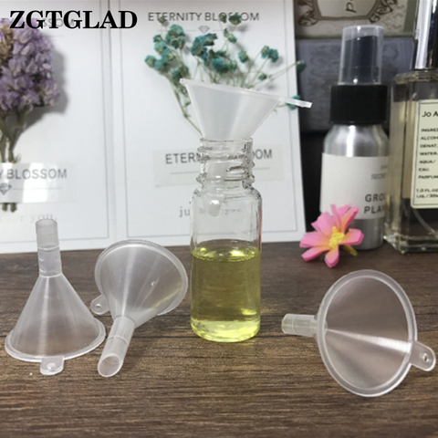 10 piezas nuevos pequeños embudos de plástico líquido difusor botella Mini embudos de aceite cocina herramientas especiales ► Foto 1/5