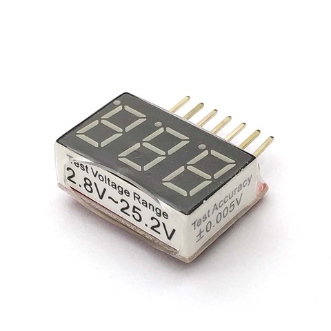 1-6s RC 1 S-6 S LED alarma de vibración de bajo voltaje de la batería Lipo verificador indicador probador de prueba de 2,8 V-25,2 V ► Foto 1/3
