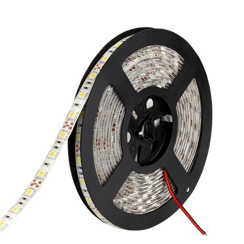 Tira de luces LED impermeable 5050 DC12V 60LEDs/m 5 m/lote, Flexible, RGB 5050, blanco, blanco cálido, rojo, codicia, azul ► Foto 1/6