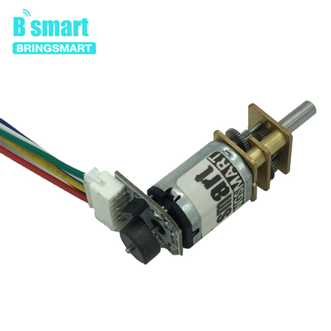 Bringsmart-GB12-N20B Micro Motor de CC 3V y 6V con disco codificador, 39-1500rpm, piezas de Robot de Mini Motor inteligente de alta precisión, bricolaje ► Foto 1/6