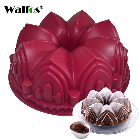 WALFOS-Molde de silicona para pastel de fuente de pastel 3D, Castillo de corona grande, herramientas de Decoración de cumpleaños, Fondant de Pan grande, herramienta de pastelería para hornear, 1 ud. ► Foto 1/6