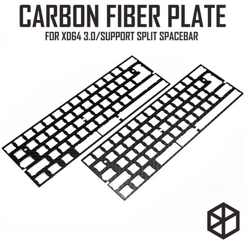 Teclado mecánico de aluminio 60%, placa de fibra de carbono, compatible con xd60 xd64 3,0 v3.0 gh60, barra espaciadora dividida 3u ► Foto 1/6