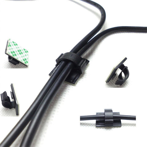 20/50 piezas Cable organizador personalizado Cable de coche Cable Winder titular Clips de Cable de cargador USB de Cable del coche de pared de escritorio cubierta ► Foto 1/6