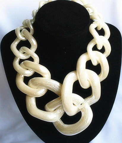 FishSheep-gargantilla de cadena grande y gruesa para mujer, Collar grande acrílico, collares y colgantes, joyería femenina ► Foto 1/6