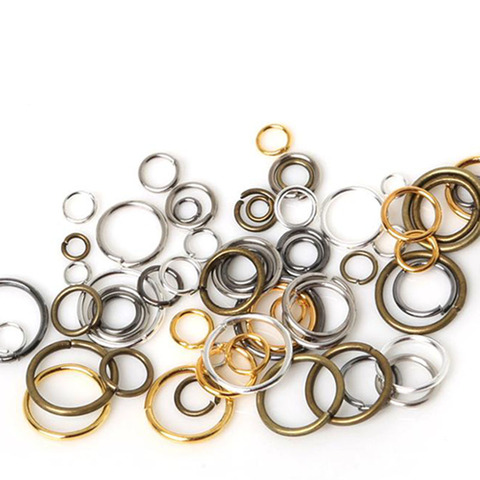 Anillos para hacer joyas, accesorios de 3/4/5/6/8/10mm, de hierro, Gunmetal/oro/plata/bronce/rodio, 500 Uds./200 Uds. ► Foto 1/5