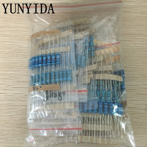 300 Uds = 30 valores X 10 Uds Kit surtido de resistencias 1W 1% resistencia de película metálica 0.1R-910R ohm conjunto ► Foto 1/1