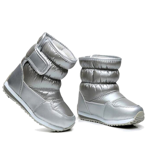 Botas de goma para niños y niñas, calzado deportivo de media pantorrilla con cordones, botas de nieve impermeables ► Foto 1/6