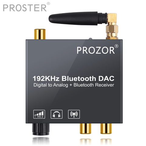 Proster nuevo DAC Digital a convertidor de Audio analógico con receptor de Bluetooth óptico Toslink Coaxial a adaptador RCA Jack 3,5mm ► Foto 1/6