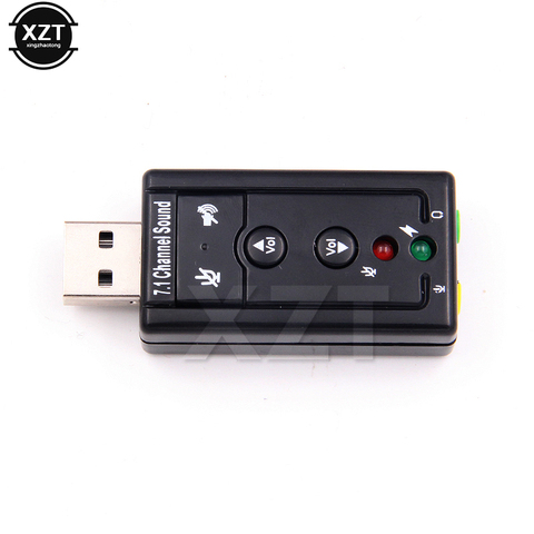 10 unids/lote VIRTUAL externo USB 7,1 adaptador de tarjeta de sonido de Audio USB 2,0 micrófono altavoz de Audio de auriculares micrófono 3,5mm Jack convertidor ► Foto 1/3