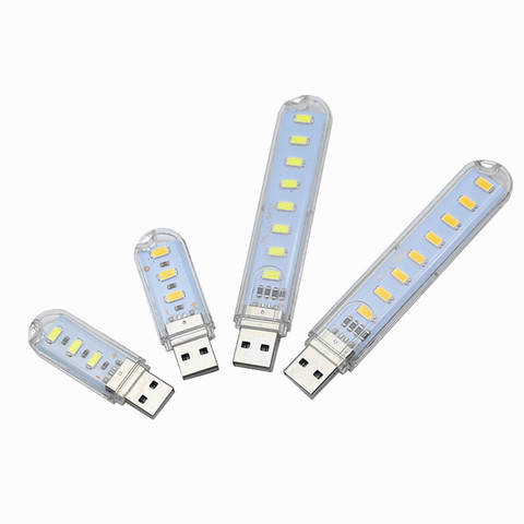Luces LED USB para libros, 3LED, 8LEDs, SMD 5630, 5730, 5V de potencia, entrada blanca, 5000-6500K, blanco cálido, 3000-3500K, luz de noche USB ► Foto 1/6