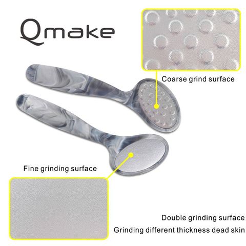 Qmake-rascador de pies profesional de doble cara, Lima, rallador de cutícula gruesa y seca, removedor de piel, masaje para el cuidado de la pedicura ► Foto 1/1