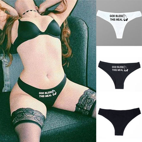 Hirigin mujeres más divertido Lencería g-string Bragas brief Ropa interior carta informal Bragas T string thongs knickers ► Foto 1/6