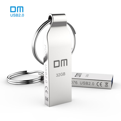 DM PD076-unidad Flash USB de Metal, 8GB, 16GB, 32GB, disco de memoria de almacenamiento, estilo sencillo para ordenador, PC, tableta gratis ► Foto 1/6