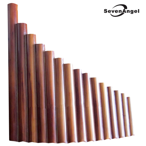 Flauta de Pan de bambú Natural, 15 tubos, instrumento de viento, llave G, flauta Xiao, Flauta de pan hecha a mano, instrumentos musicales ► Foto 1/6