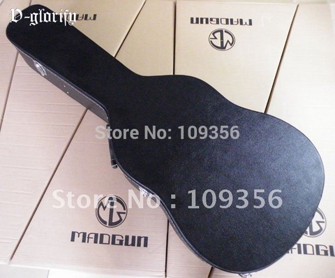 Buen cuero guitarra de madera caja de caja dura funda de guitarra ► Foto 1/1