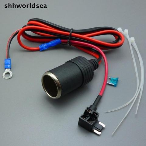 Shhworlsea-conector de cigarrillo para coche, 1/5/50/100 Uds., 1M, 1,5 mm2, enchufe de encendedor de cigarrillos DC12V, 24V, extensión, soporte de microfusible ► Foto 1/5