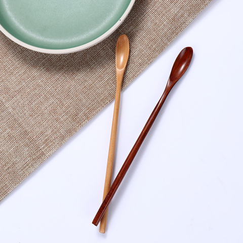2 cucharas de madera para servir miel, té y café, cucharas agitadoras, pintura de Color, cucharadas de té, accesorios de café ► Foto 1/6
