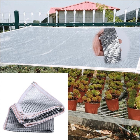 Sombrilla de aluminio plateado de alta calidad para el hogar, cubierta de plantas suculentas para balcón, malla de sombreado, luz solar, 99% ► Foto 1/6