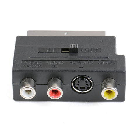 RGB Scart-Adaptador de Audio para TV o vídeo, 3RCA, s-video, AV, DVD, grabadora, proyector de televisión ► Foto 1/6