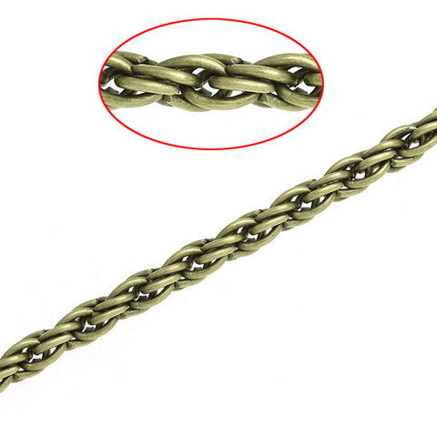 8SEASONS cadenas de eslabones trenzado hallazgos bronce antiguo 6,5mm x 4,5mm,3M (B32548) ► Foto 1/3