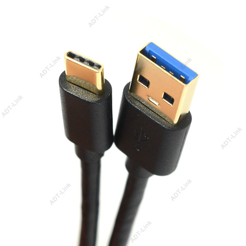 Cable de datos USB 3,1 tipo C USB-C, conector macho A USB 3,0 estándar, Cable de carga rápida para dispositivo tipo C, 50cm, 1m, 1,8 m ► Foto 1/6