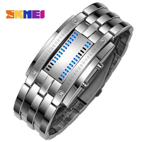 SKMEI-relojes creativos de moda para hombre, pantalla LED Digital de lujo, resistente al agua hasta 50M, para amantes, Masculino, 0926 ► Foto 1/6