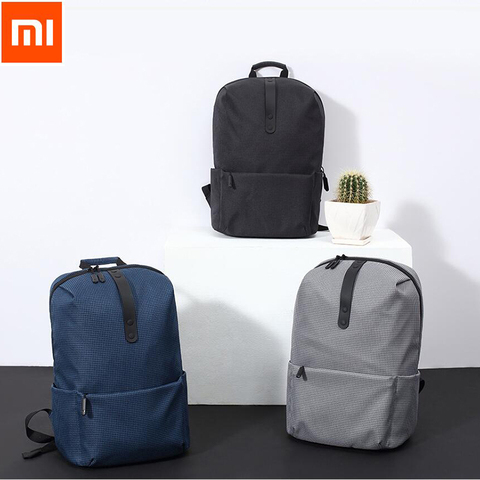 Original Xiaomi moda escuela bolsa viaje mochila 600D poliéster Durable impermeable al aire libre traje para 15,6 pulgadas ordenador portátil ► Foto 1/6