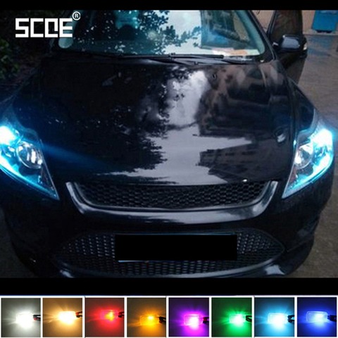 SCOE-bombilla LED para Ford Focus 2, 3, 4, 1, Fiesta Fusion, color púrpura y verde, 12SMD, para estacionamiento, intermitentes delanteros, estilismo de coche, 2X ► Foto 1/6